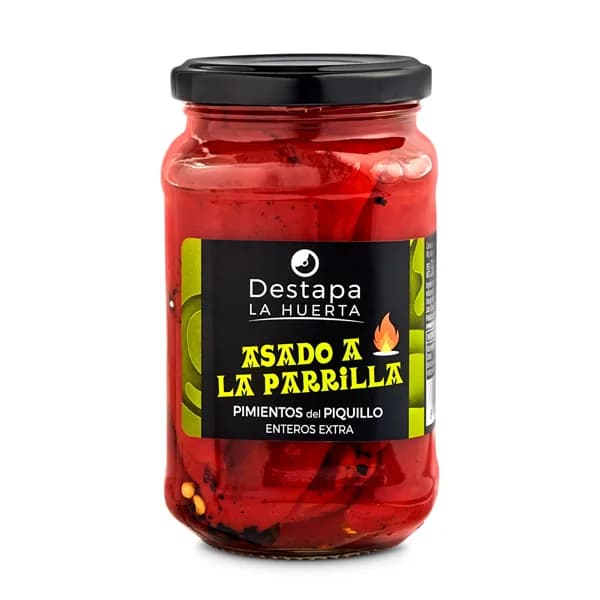 Pimientos del piquillo asado a la parrilla Destapa la Huerta frasco 295 g - 0.3 kg - Imagen del producto en Findit