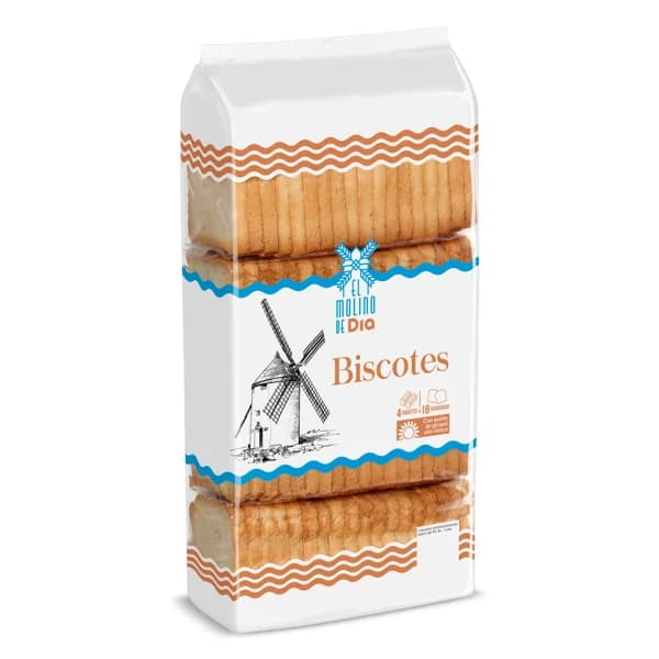 Biscotes El molino de Dia bolsa 540 g - 0.54 kg - Imagen del producto en Findit