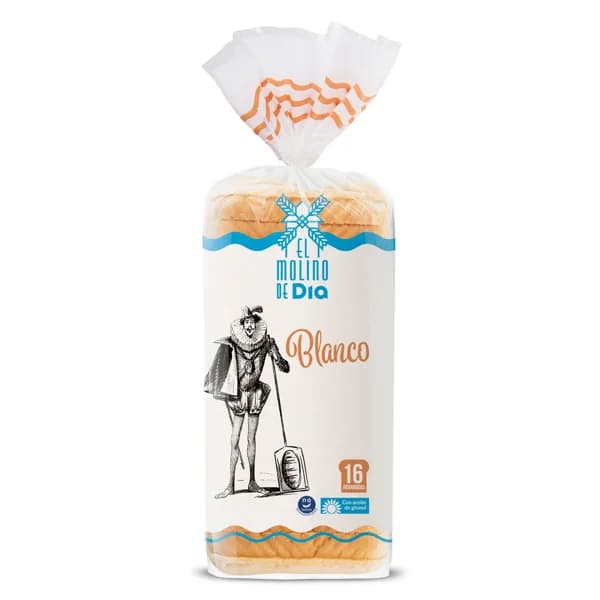 Pan de molde blanco El molino de Dia bolsa 460 g - 0.46 kg - Imagen del producto en Findit
