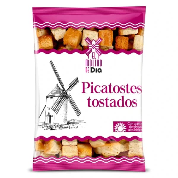 Picatostes tostados El molino de Dia bolsa 90 g - 0.09 kg - Imagen del producto en Findit