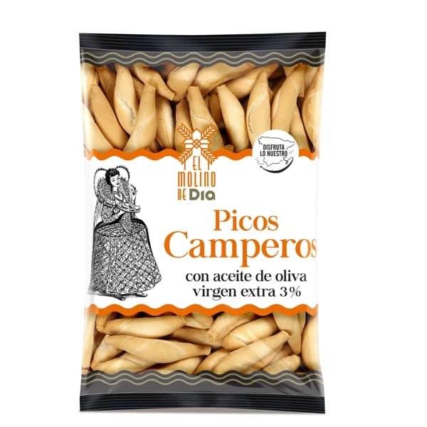 Picos camperos con aceite de oliva virgen extra El molino de Dia bolsa 200 g - 0.2 kg - Imagen del producto en Findit
