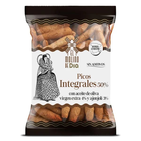 Picos integrales con aceite de oliva El molino de Dia bolsa 200 g - 0.2 kg - Imagen del producto en Findit