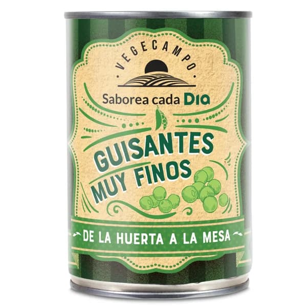 Guisantes muy finos Vegecampo de Dia lata 250 g - 0.25 kg - Imagen del producto en Findit
