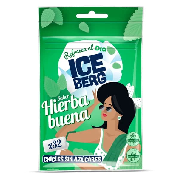 Chicles sabor hierbabuena sin azúcar Iceberg de Dia bolsa 44.8 g - 0.05 kg - Imagen del producto en Findit