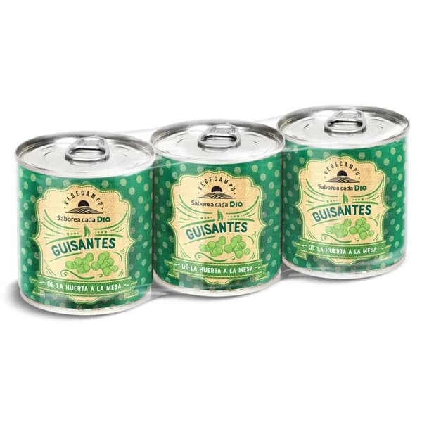 Guisantes medianos Vegecampo de Dia lata 3 x 130 g - 0.39 kg - Imagen del producto en Findit