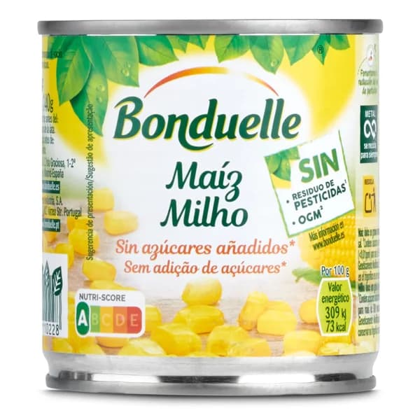 Maíz dulce sin azúcar añadido Bonduelle lata 150 g - 0.15 kg - Imagen del producto en Findit