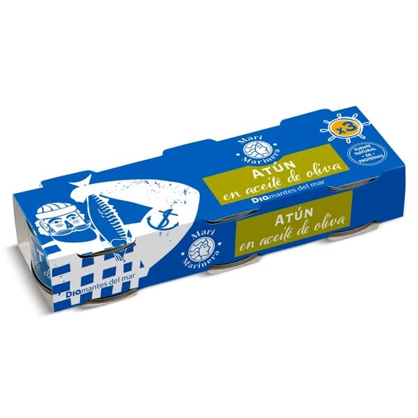 Atún en aceite de oliva Mari Marinera de Dia lata 3 x 52 g - 0.16 kg - Imagen del producto en Findit