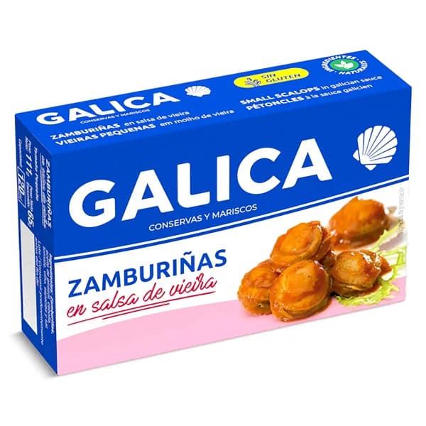 Zamburiña en salsa vieira Galica lata 63 g - 0.06 ud - Imagen del producto en Findit