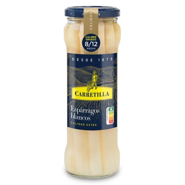 Espárragos blancos extra calibre grueso 8/12 piezas Carretilla frasco 205 g - 0.21 kg - Imagen del producto en Findit