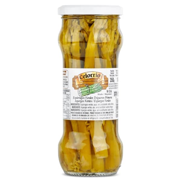 Espárragos verdes medios 9/16 piezas Celorrio frasco 180 g - 0.18 ud - Imagen del producto en Findit