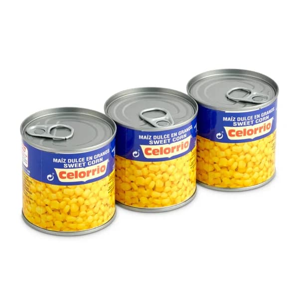 Maíz dulce pack Celorrio lata 3 x 140 g - 1 ud - Imagen del producto en Findit