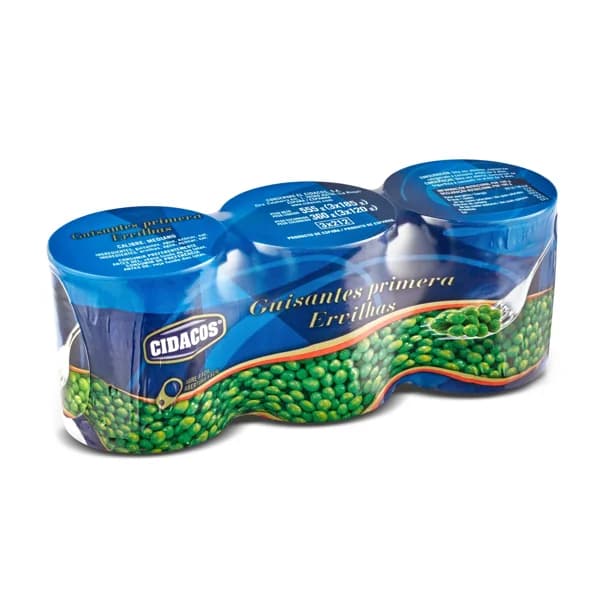 Guisantes Cidacos lata 3 x 120 g - 0.36 kg - Imagen del producto en Findit