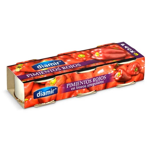Pimientos rojos Diamir lata 3 x 60 g - 0.18 kg - Imagen del producto en Findit