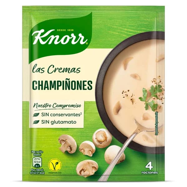 Crema de champiñones Knorr sobre 62 g - 0.07 kg - Imagen del producto en Findit