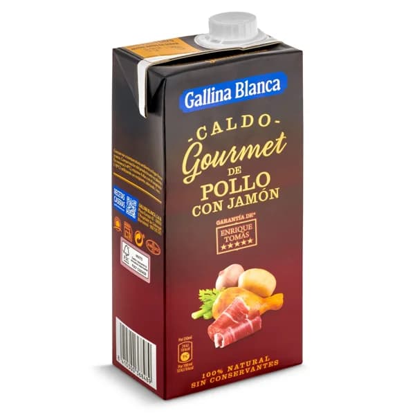 Caldo gourmet de pollo con jamón Gallina Blanca brik 1 l - 1 l - Imagen del producto en Findit