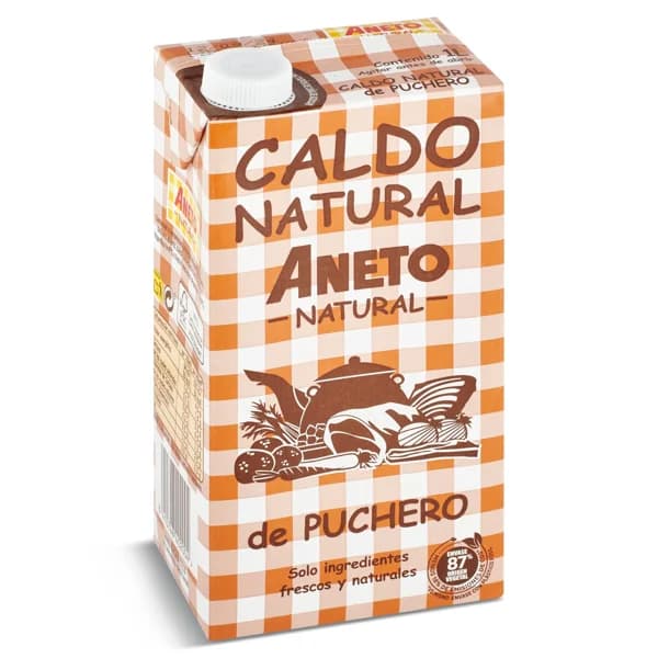Caldo natural de puchero Aneto brik 1 l - 1 ud - Imagen del producto en Findit