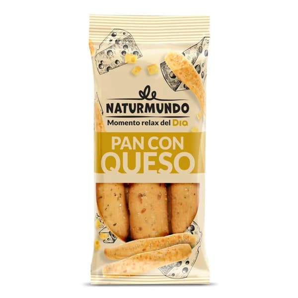 Palitos de pan con queso Naturmundo de Dia bolsa 90 g - 0.08 kg - Imagen del producto en Findit