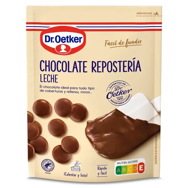 Chocolate con leche para repostería Dr. Oetker bolsa 150 g - 0.15 kg - Imagen del producto en Findit