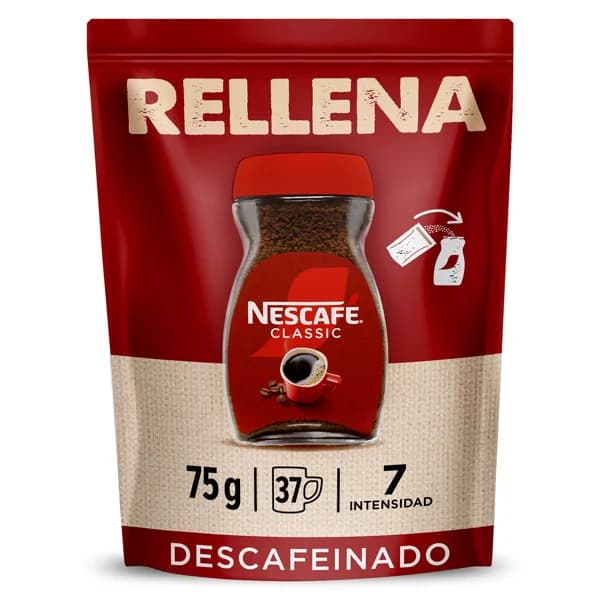 Café soluble descafeinado Nescafé bolsa 75 g - 0.08 kg - Imagen del producto en Findit