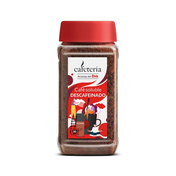 Café soluble descafeinado Cafetería de Dia frasco 100 g - 0.1 kg - Imagen del producto en Findit