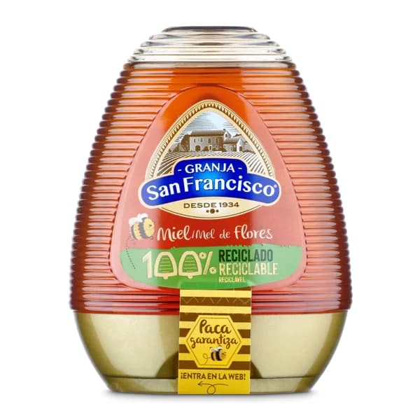 Miel de flores antigoteo Granja san fancisco bote 350 g - 0.35 kg - Imagen del producto en Findit