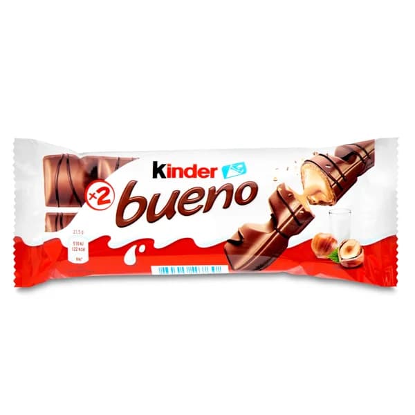 Barritas de chocolate con leche y avellanas Kinder bolsa 43 g - 0.04 kg - Imagen del producto en Findit