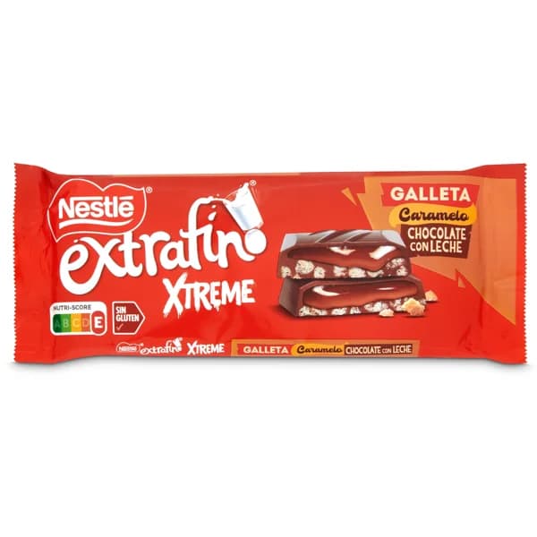 Chocolate con leche relleno de galleta y caramelo Nestlé Extrafino 87 g - 0.09 kg - Imagen del producto en Findit