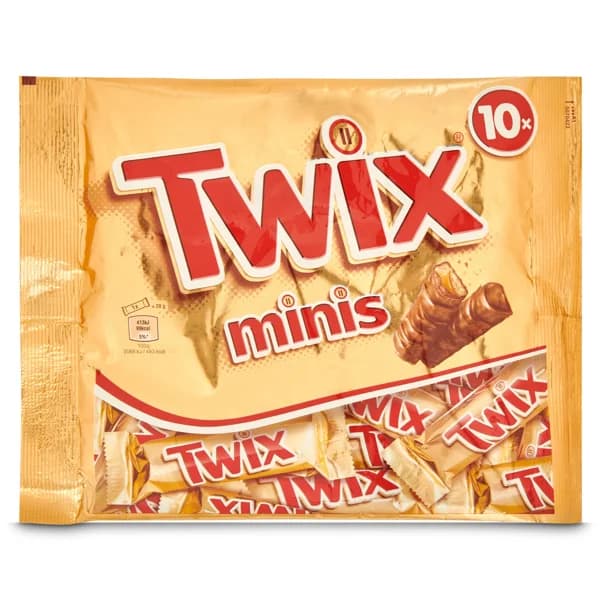 Mini barritas de chocolate y galleta rellena de caramelo Twix bolsa 227 g - 0.23 kg - Imagen del producto en Findit