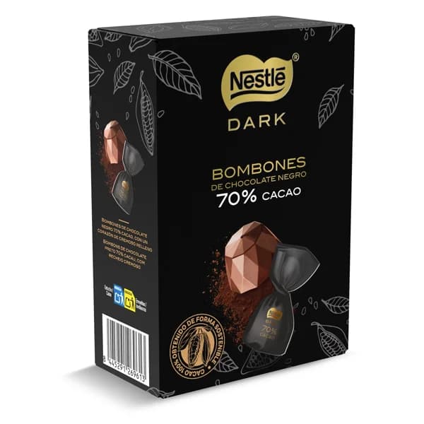 Bombones de chocolate negro 70% cacao Nestlé Dark caja 142 g - 0.14 kg - Imagen del producto en Findit