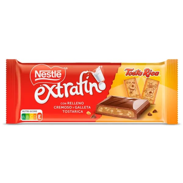 Chocolate con leche con relleno cremoso y trocitos de galleta Tosta Rica Nestlé Extrafino 84 g - 0.08 kg - Imagen del producto en Findit