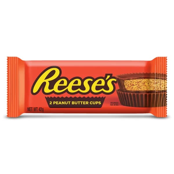 Tartaletas de chocolate rellenas de crema de cacahuete 2 unidades Reeses's bolsa 42 g - 0.04 kg - Imagen del producto en Findit