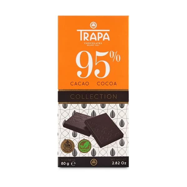 Chocolate negro 95% cacao Trapa 80 g - 0.08 kg - Imagen del producto en Findit