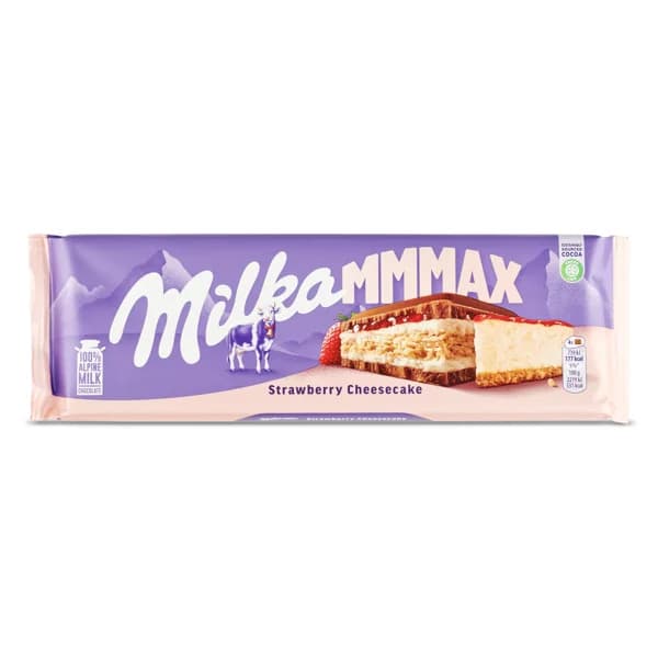 Chocolate con leche relleno strawberry cheesecake Milka MMMAX 300 g - 0.3 kg - Imagen del producto en Findit