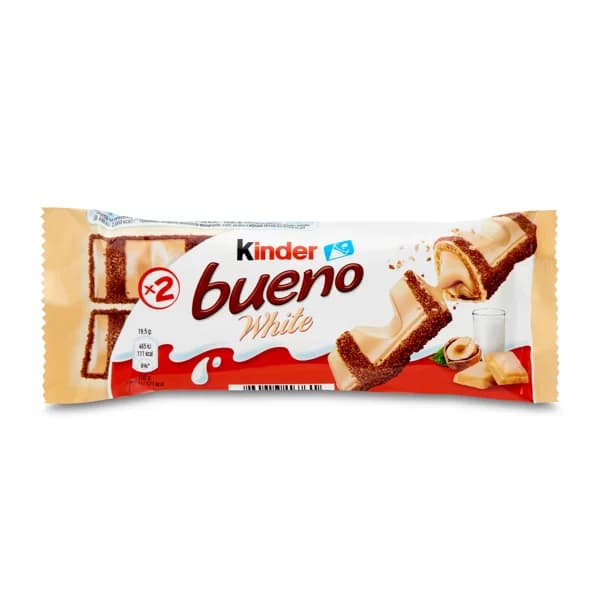 Barritas de chocolate blanco y avellanas Kinder Bueno bolsa 39 g - 0.04 kg - Imagen del producto en Findit
