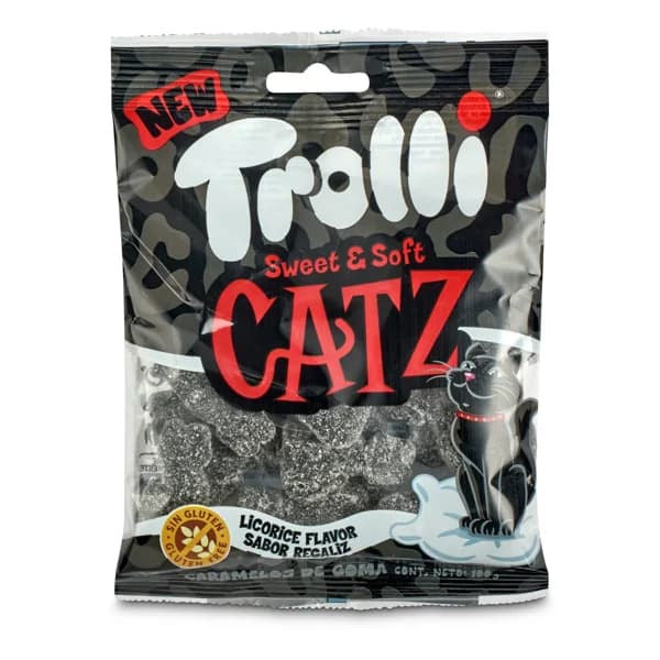 Golosinas gatos sabor regaliz Trolli bolsa 100 g - 0.1 kg - Imagen del producto en Findit