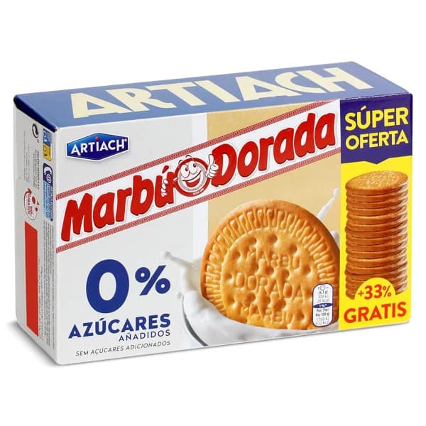 Galletas al horno 0% azúcares añadidos Marbú Dorada caja 400 g - 0.4 kg - Imagen del producto en Findit