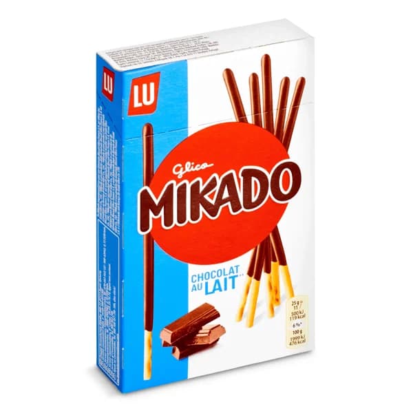 Palitos de galleta recubiertos de chocolate con leche Mikado estuche 75 g - 0.08 kg - Imagen del producto en Findit