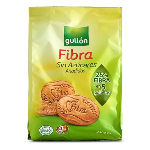 Galletas con fibra sin azúcares Diet fibra bolsa 240 g - 0.24 kg - Imagen del producto en Findit