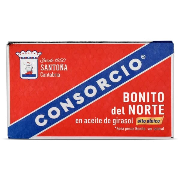 Bonito en aceite de girasol alto oleico Consorcio lata 80 g - 0.08 kg - Imagen del producto en Findit