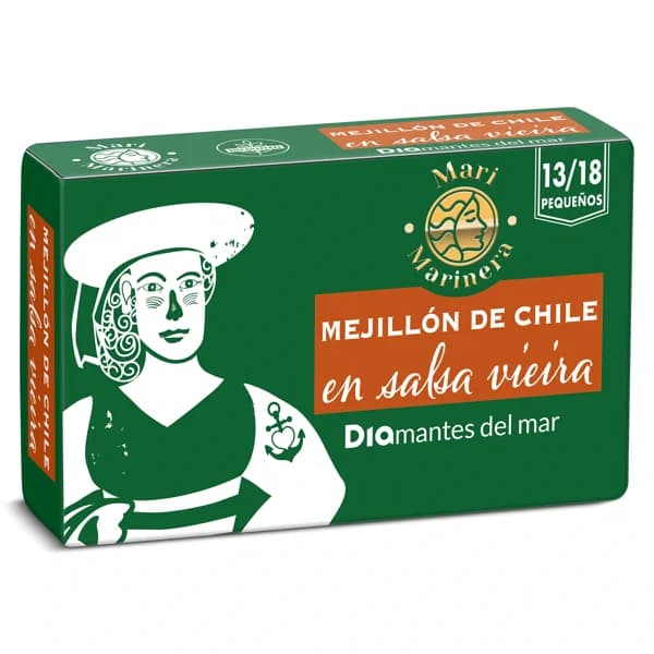 Mejillones de Chile en salsa vieira 13/18 piezas Mari Marinera de Dia lata 69 g - 0.07 ud - Imagen del producto en Findit