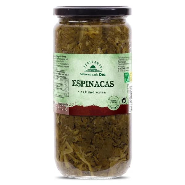 Espinacas Vegecampo de Dia frasco 425 g - 0.42 kg - Imagen del producto en Findit