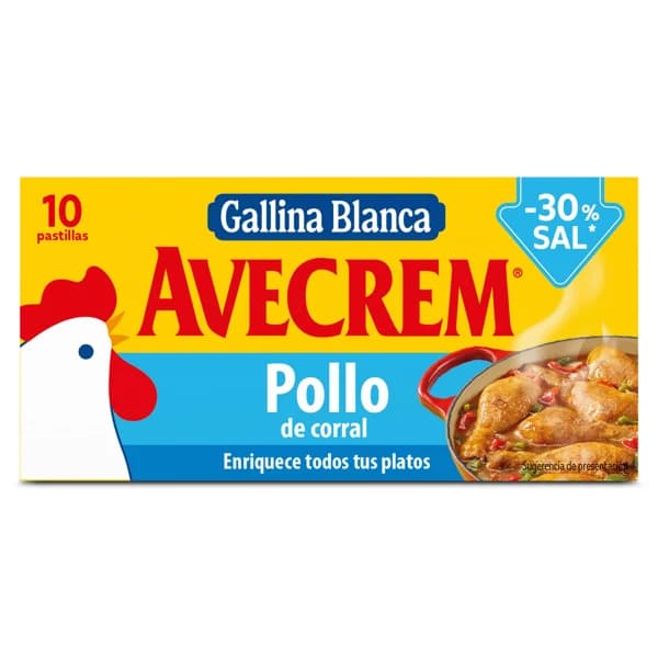 Caldo de pollo 100% natural Gallina Blanca Avecrem caja 10 unidades - 9.71 ud - Imagen del producto en Findit