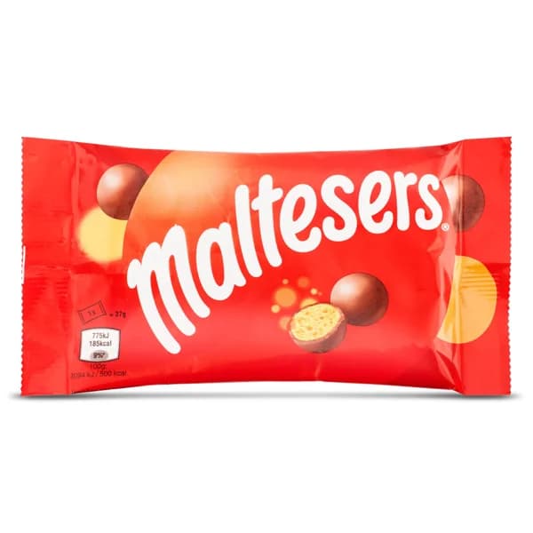 Bolitas de chocolate rellenas de leche malteada Maltesers bolsa 37 g - 1 ud - Imagen del producto en Findit