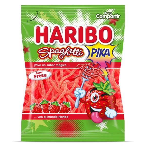 Golosinas spaguetti sabor fresa pika Haribo bolsa 150 g - 0.15 kg - Imagen del producto en Findit