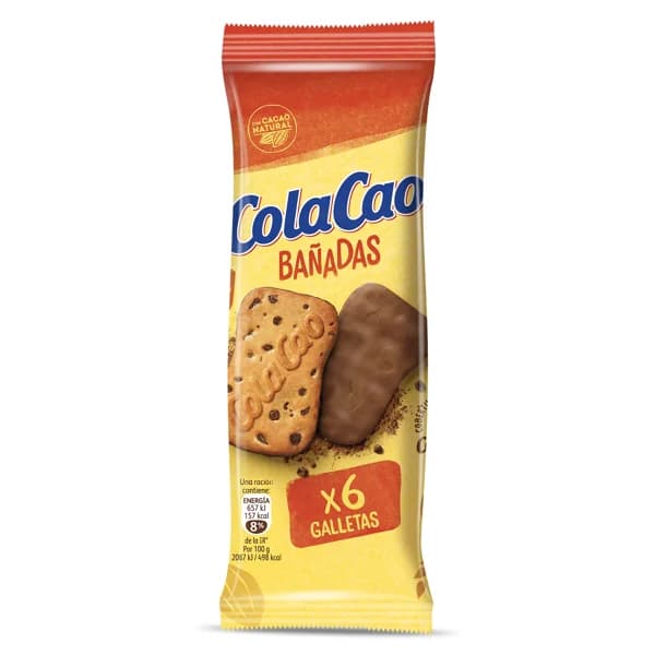 Galletas bañadas con chocolate ColaCao bolsa 63 g - 1 ud - Imagen del producto en Findit
