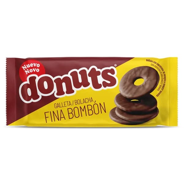 Galletas recubiertas de chocolate fina bombón Donuts paquete 119 g - 1 ud - Imagen del producto en Findit