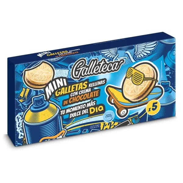 Mini galletas rellenas de crema de chocolate Galleteca de Dia caja 220 g - 0.22 kg - Imagen del producto en Findit