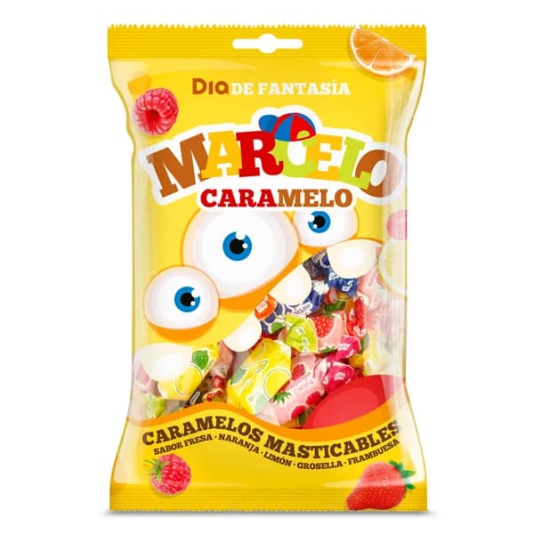 Caramelos masticables sabor a frutas Marcelo Caramelo de Dia bolsa 300 g - 0.3 kg - Imagen del producto en Findit
