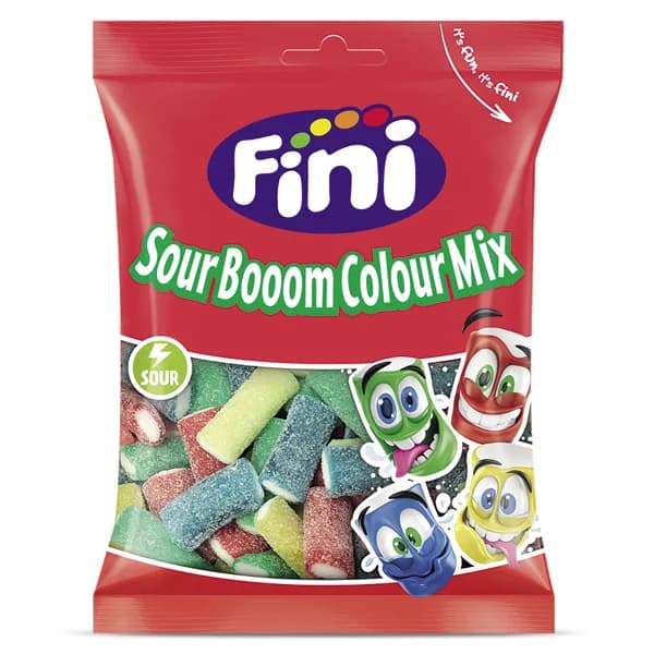 Mini regalices sour boom colour mix Fini bolsa 90 g - 0.09 kg - Imagen del producto en Findit