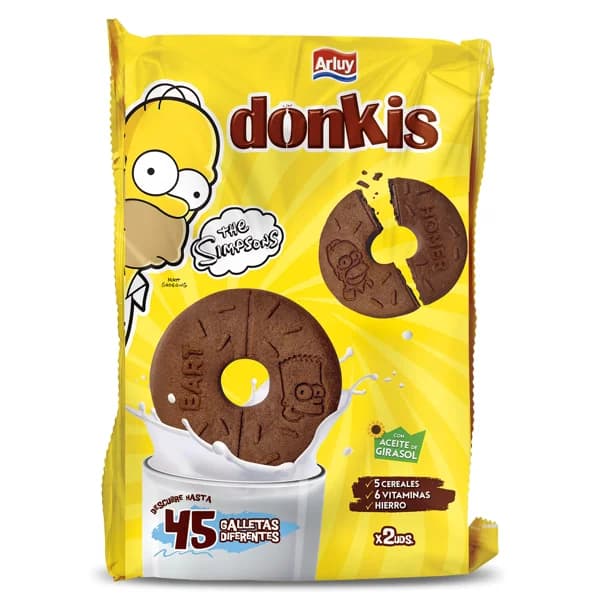 Galletas chocolateadas Los Simpsons Arluy bolsa 400 g - 0.4 kg - Imagen del producto en Findit
